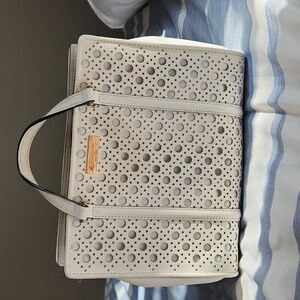 Kate Spade white leather bubble purse